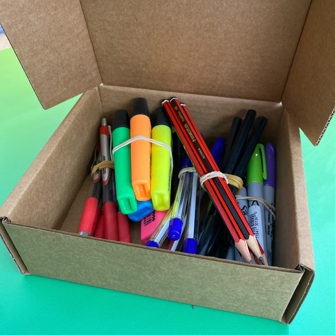 Green Collect Salvaged Stationery Box