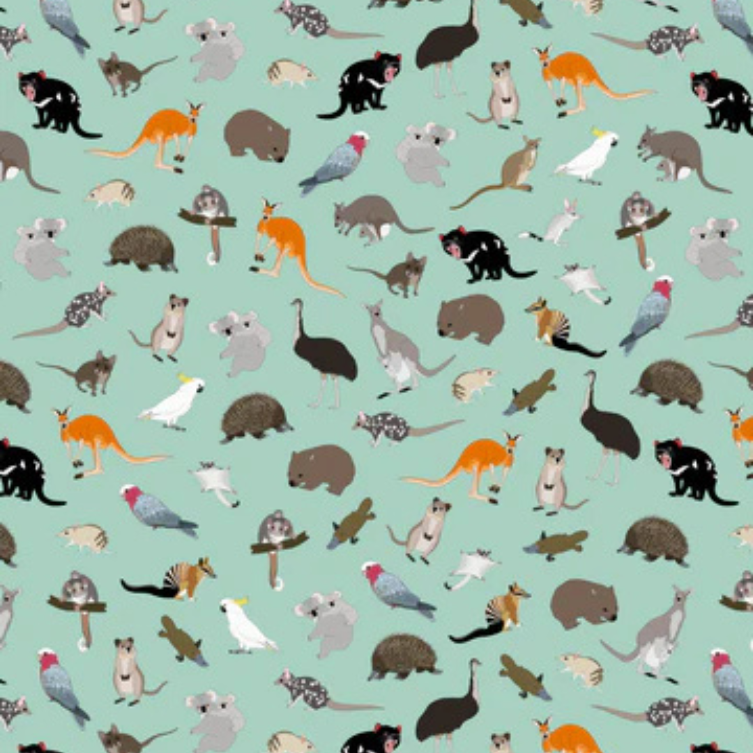 Red Parka Aussie Animals Greeting Cards