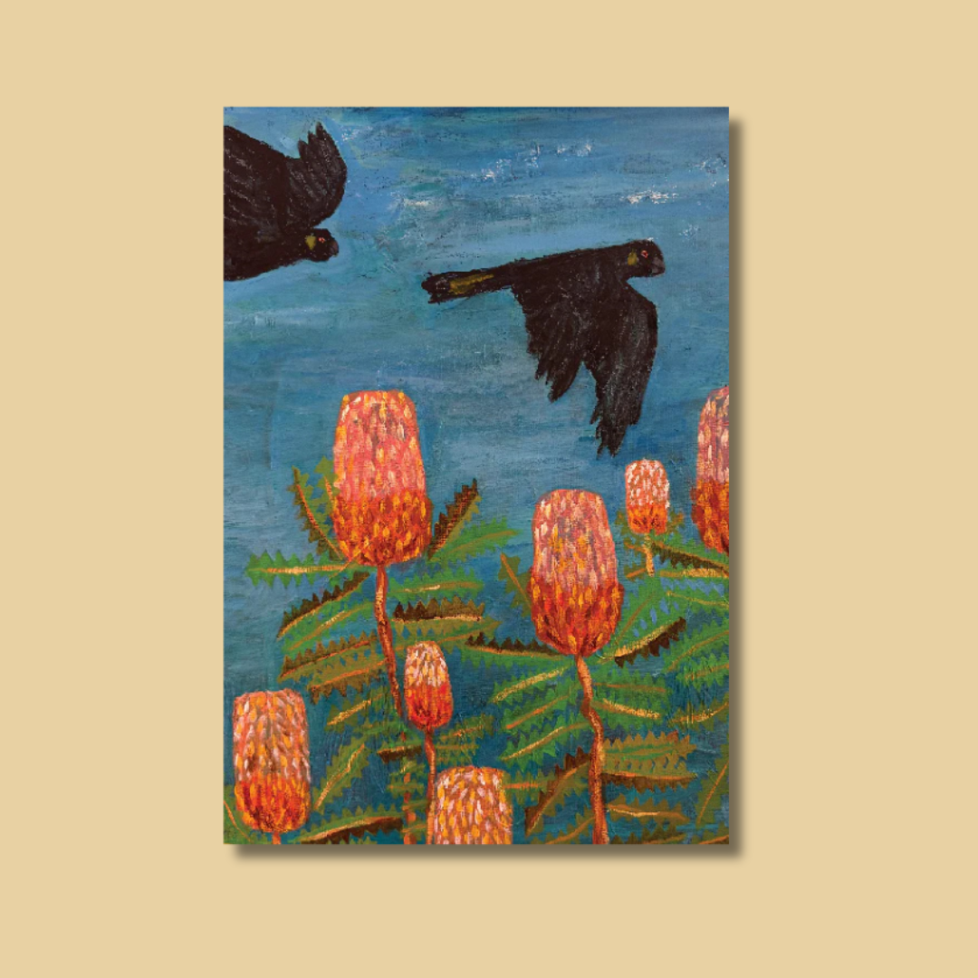 Red Parka Black Cockatoo Cards