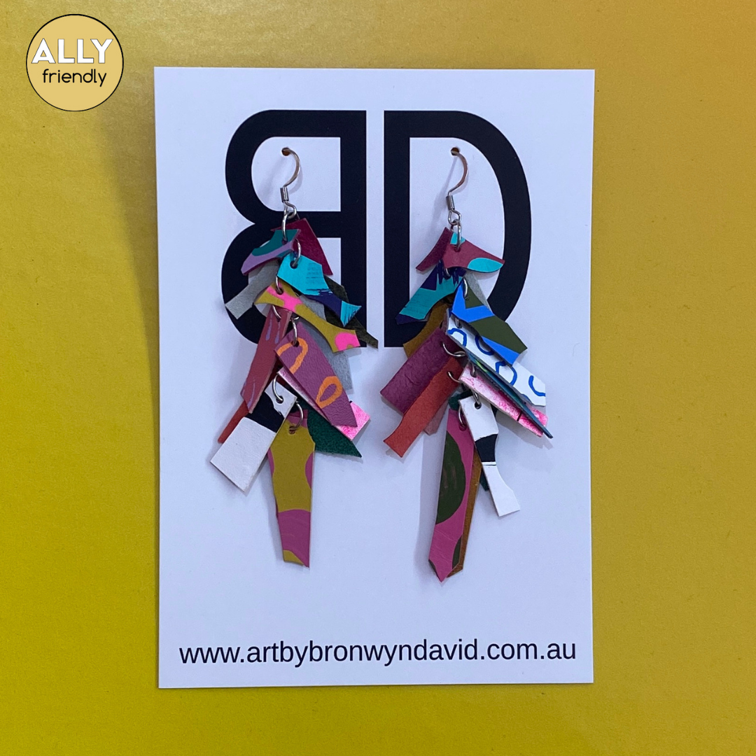 Bronwyn David Leather Earrings