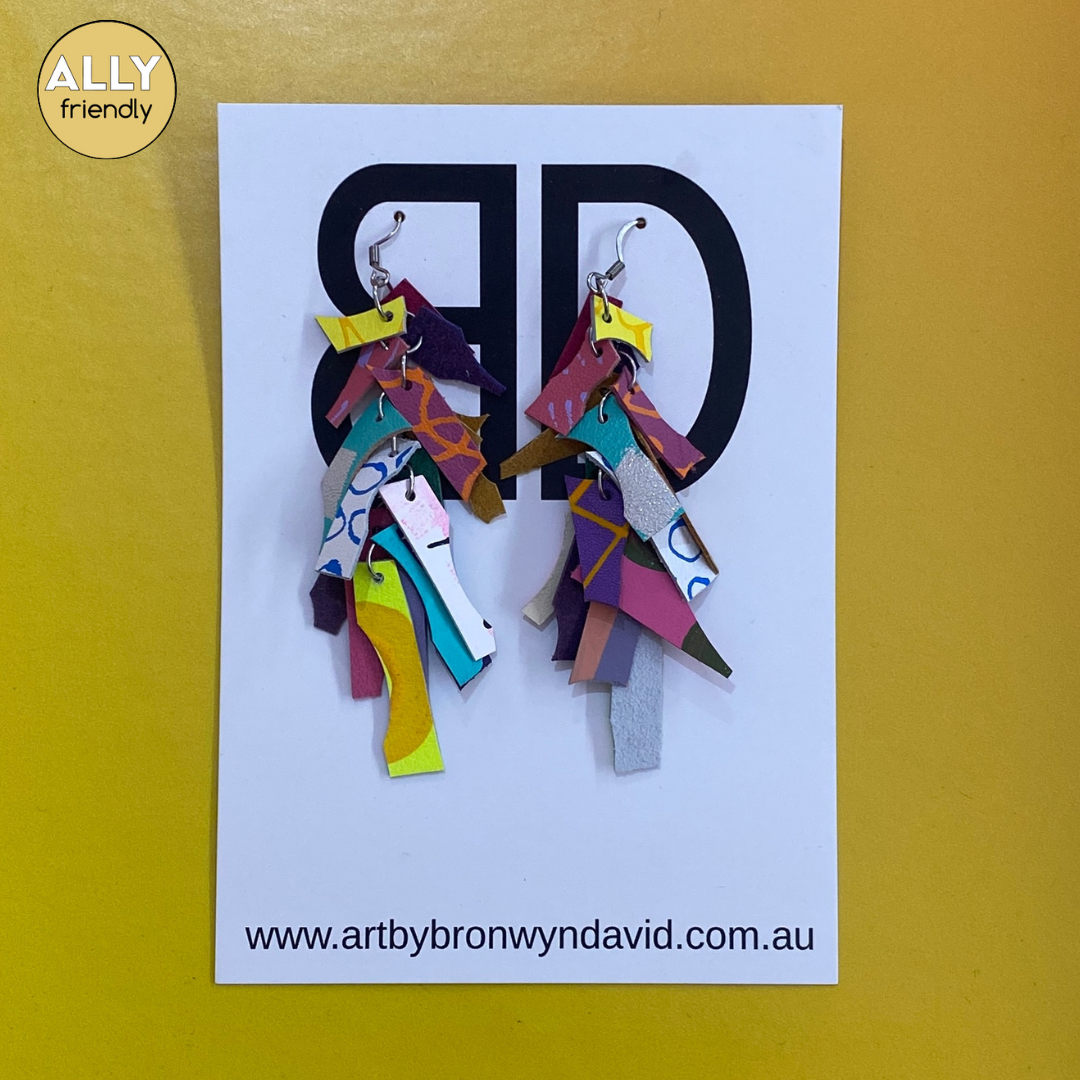 Bronwyn David Leather Earrings