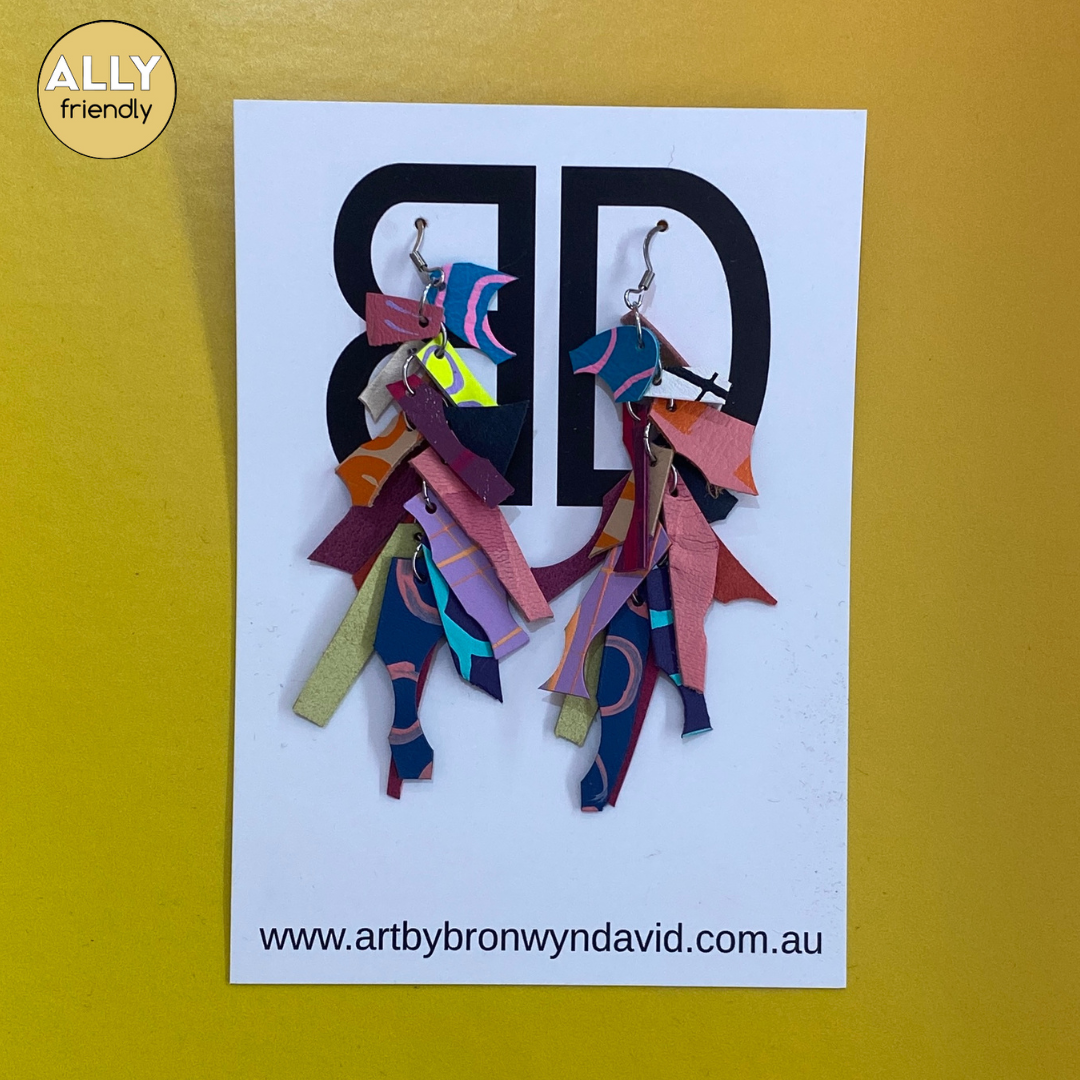 Bronwyn David Leather Earrings