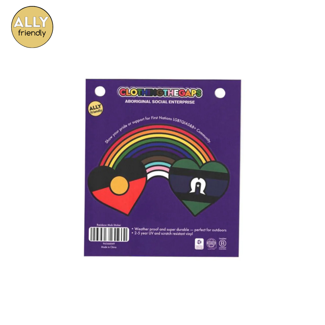 Clothing the Gaps 'Blak Rainbow Luv' Sticker
