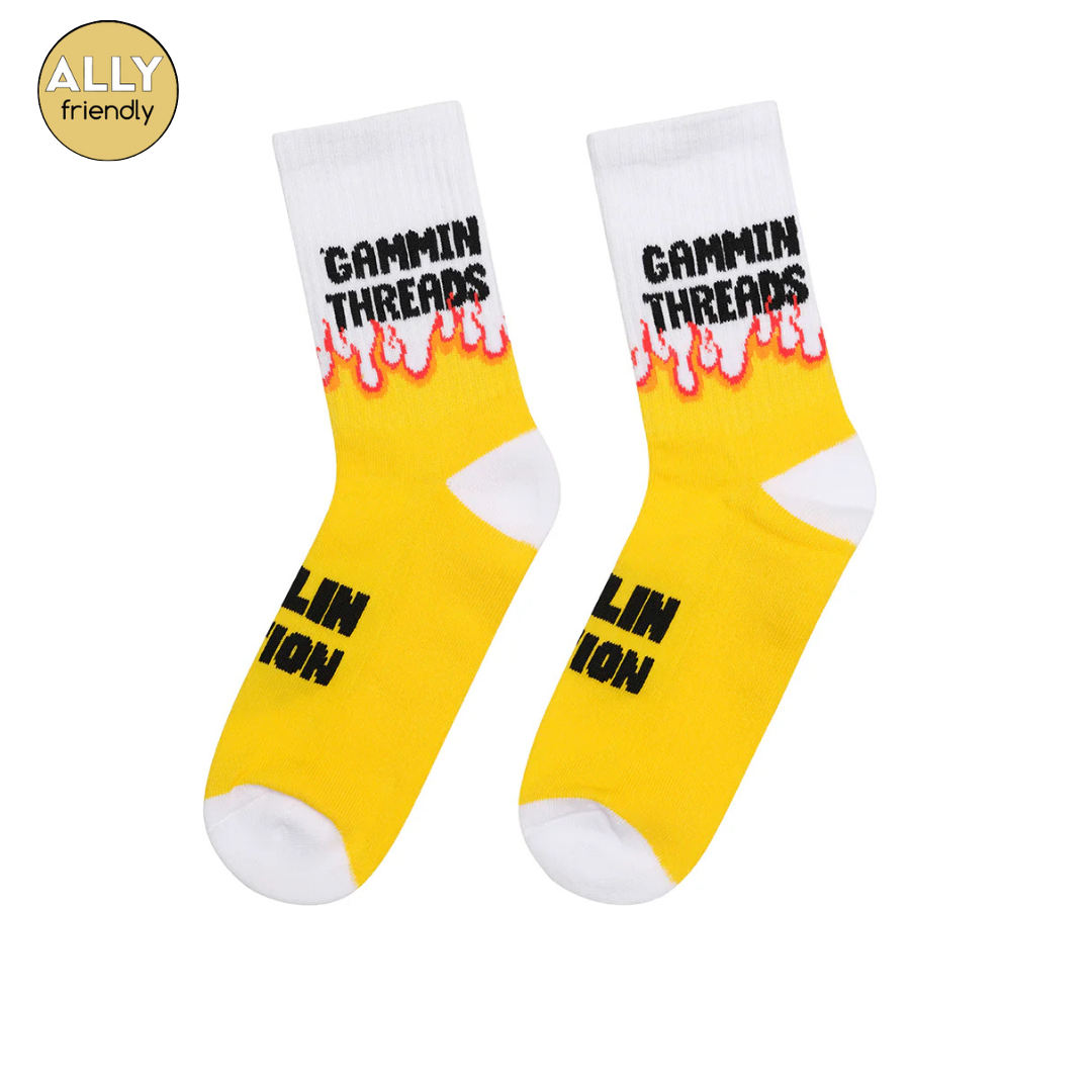 Gammin Threads Flame Socks