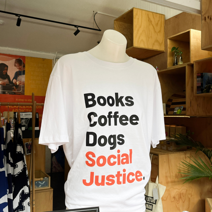 BSL 'Books, Coffee, Social Justice' Tee