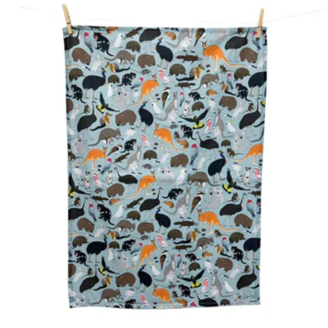 Red Parka Tea Towels