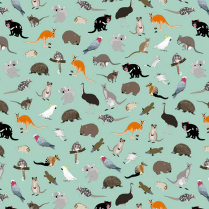 Red Parka Aussie Animals Greeting Cards