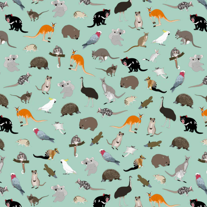 Red Parka Aussie Animals Greeting Cards