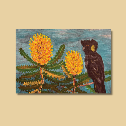 Red Parka Black Cockatoo Cards