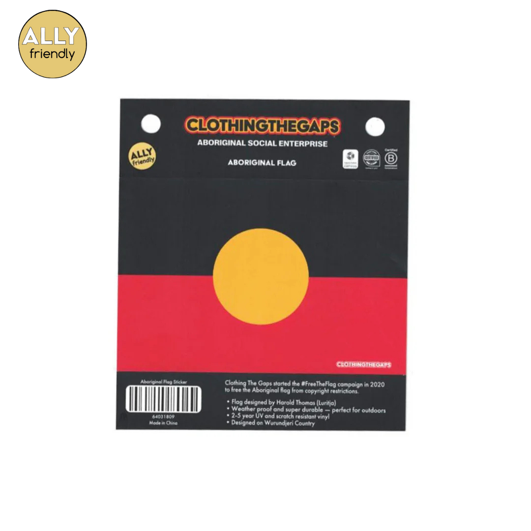Clothing the Gaps Aboriginal Flag Sticker