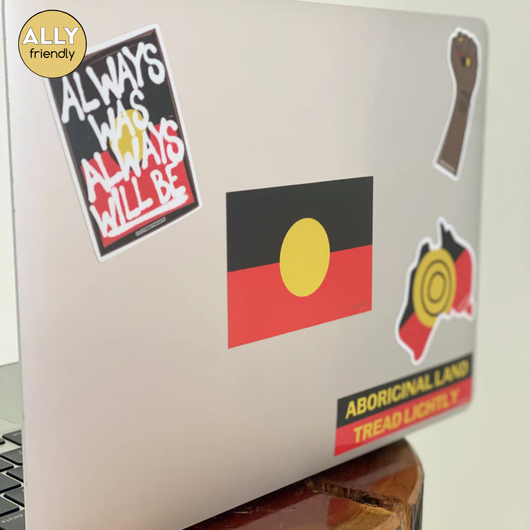 Clothing the Gaps Aboriginal Flag Sticker