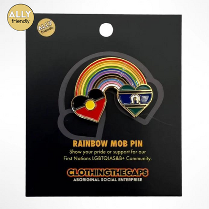 Clothing the Gaps Rainbow Mob Pin