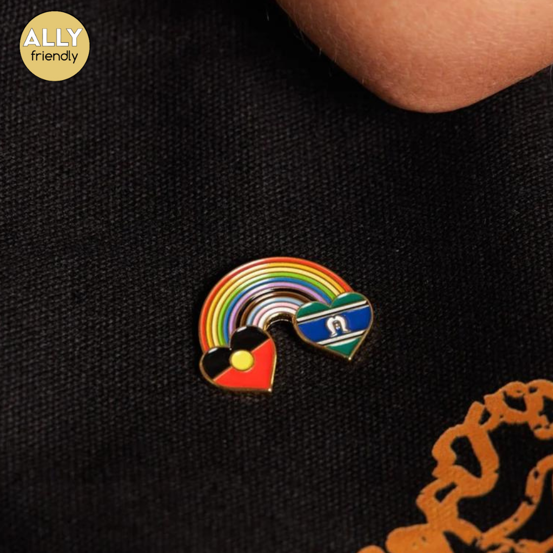 Clothing the Gaps Rainbow Mob Pin