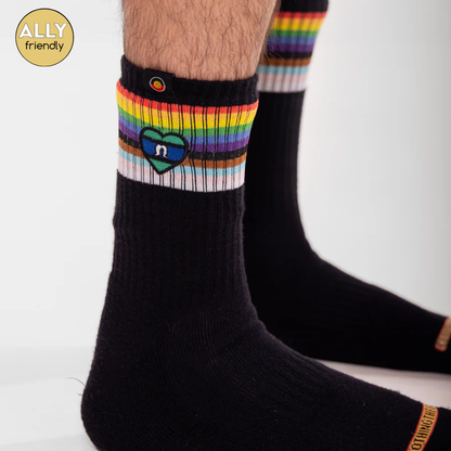 Clothing the Gaps 'Blak Rainbow Luv' Socks