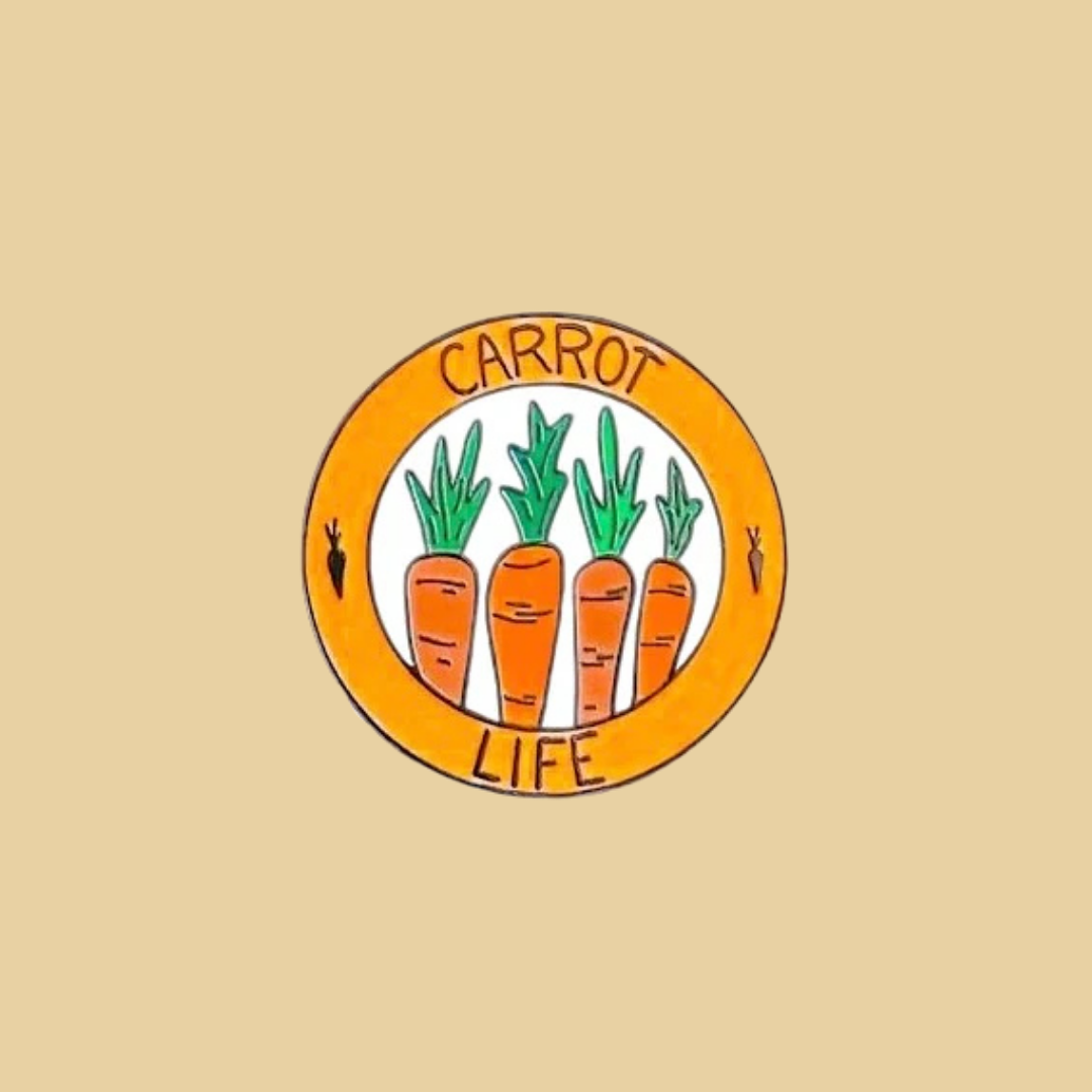 Red Parka 'Carrot Life' Pin
