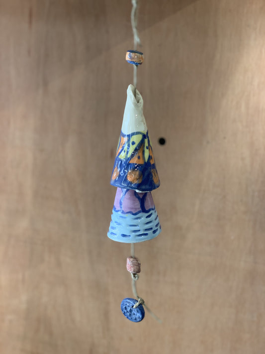 Fire and Clay Double Bell Wind Chimes