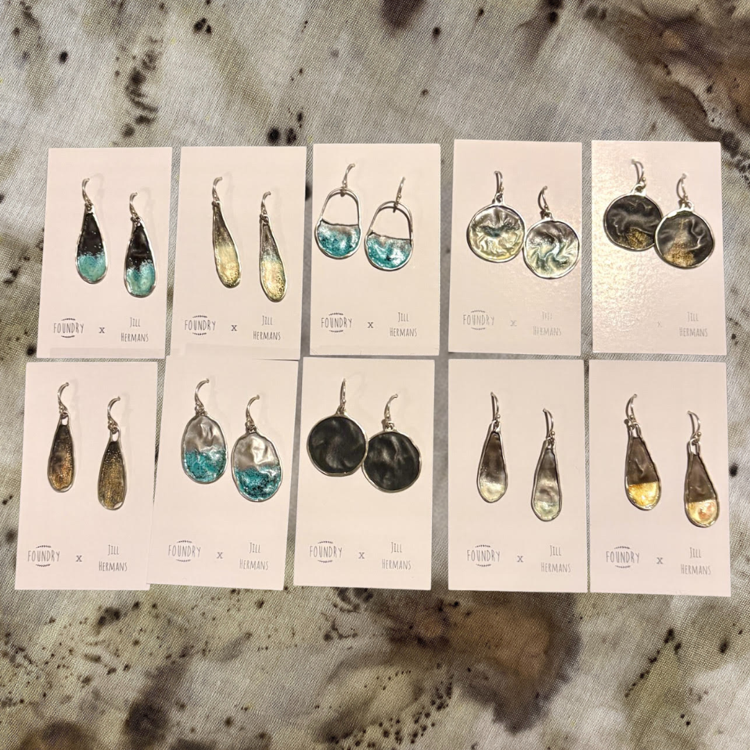 Foundry Sterling Silver Earrings by Jill Hermans