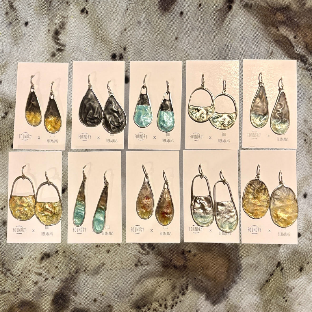 Foundry Sterling Silver Earrings by Jill Hermans