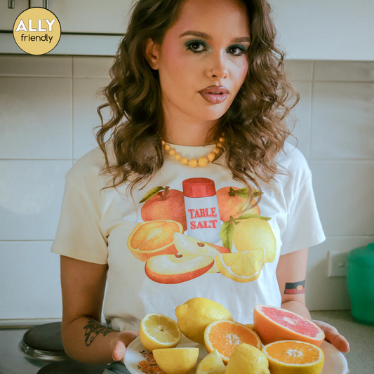 Gammin Threads 'Salty Fruits' Crop Tee