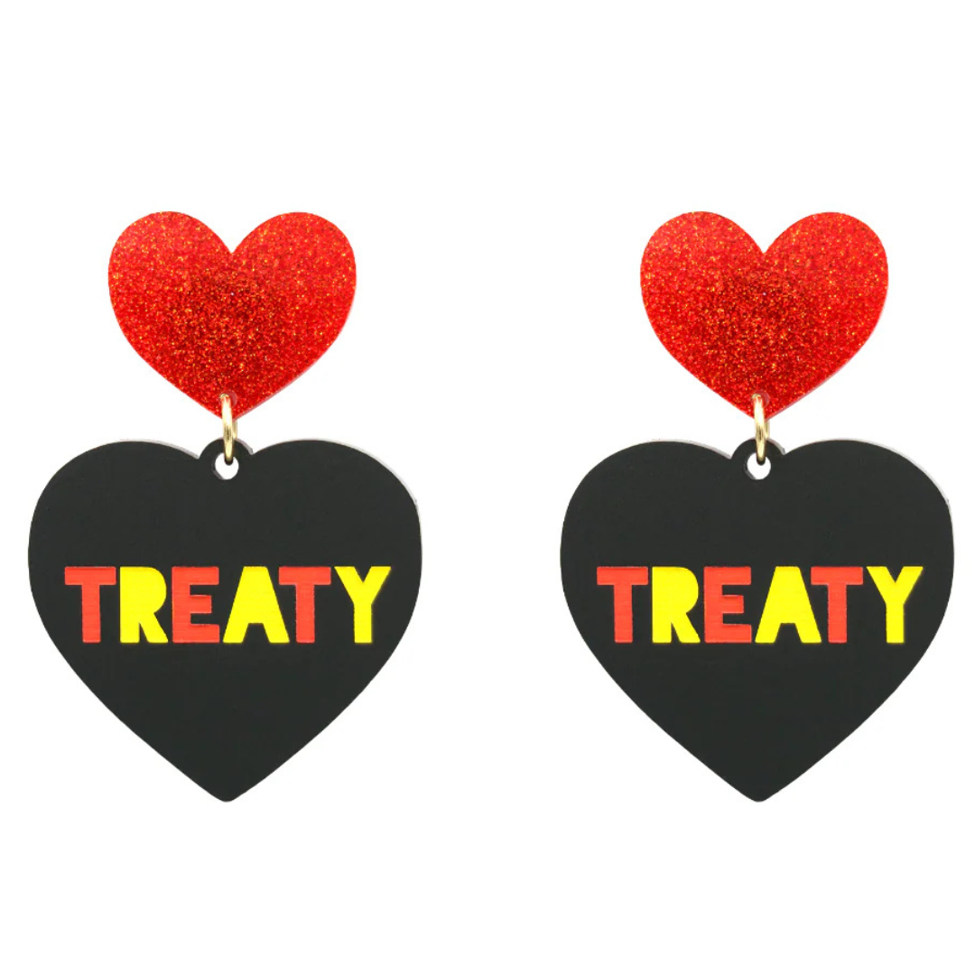 Haus of Dizzy 'Treaty' Heart Earrings