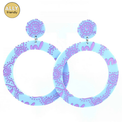 Haus of Dizzy 'Wiradjuri Yinaa' Hoop Earrings