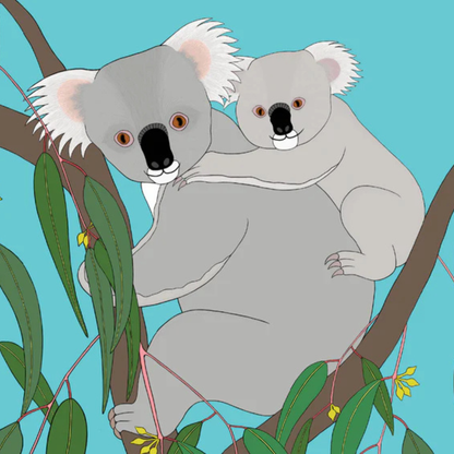 Red Parka Aussie Animals Greeting Cards