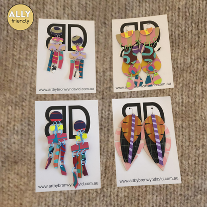 Bronwyn David Leather Earrings