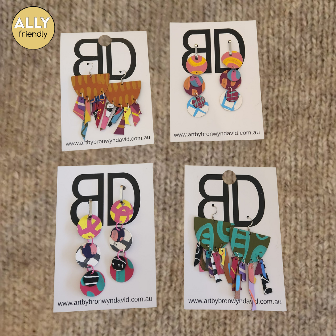 Bronwyn David Leather Earrings