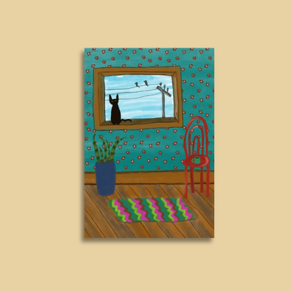 Red Parka Cat Greeting Cards