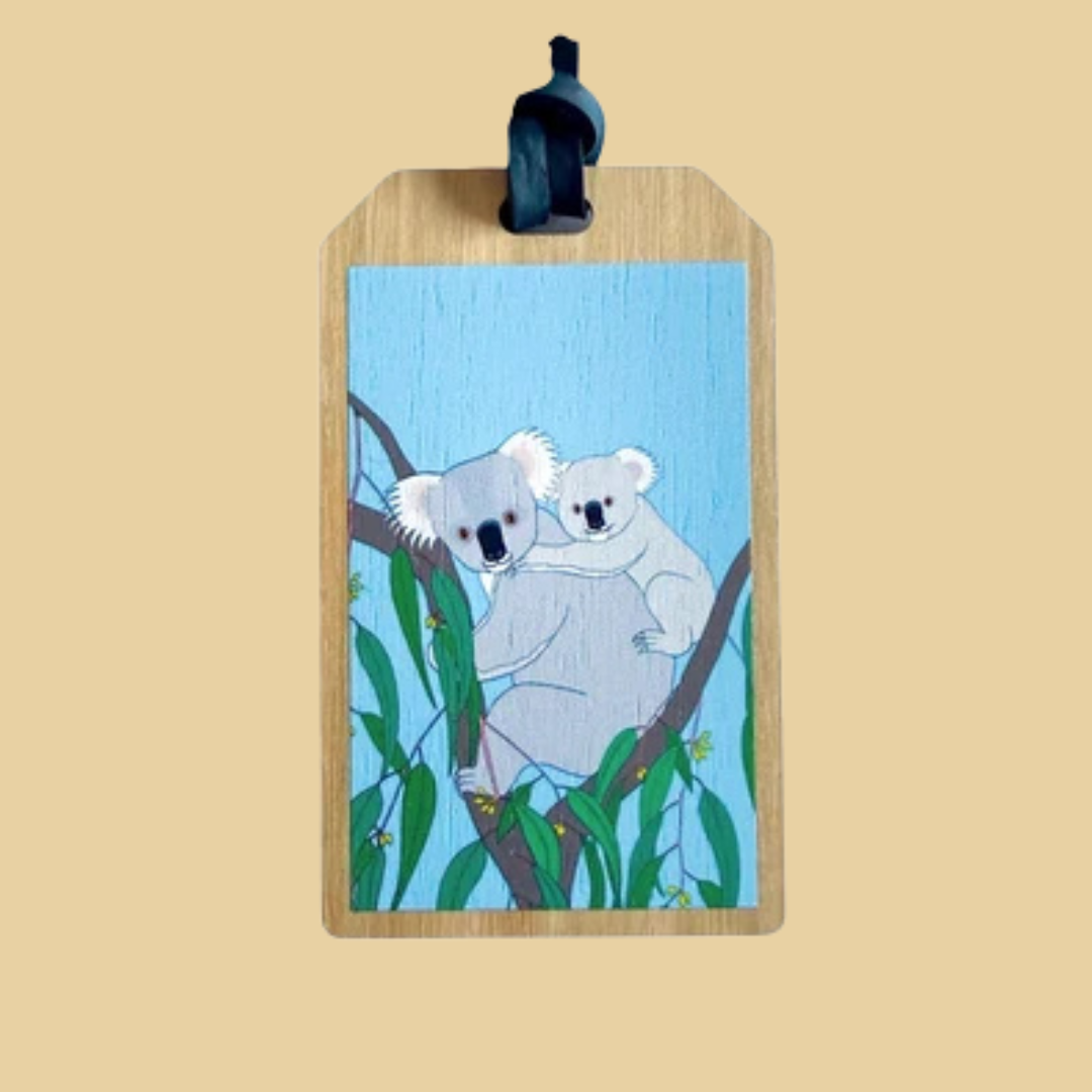 Red Parka Luggage Tags