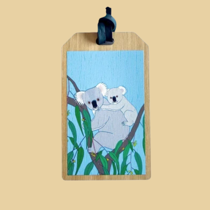 Red Parka Luggage Tags