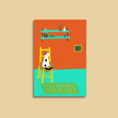 Red Parka Cat Greeting Cards