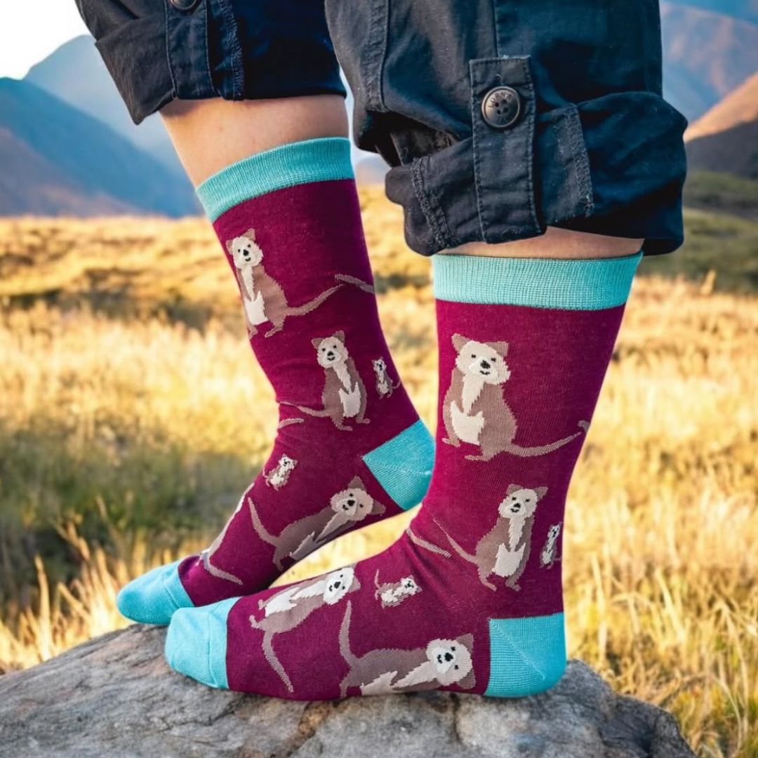 Red Parka Aussie Animal Socks
