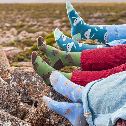 Red Parka Aussie Animal Socks