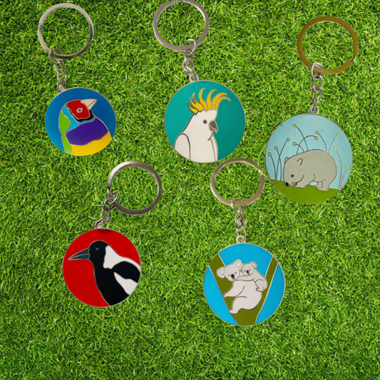 Red Parka Aussie Animal Keyrings