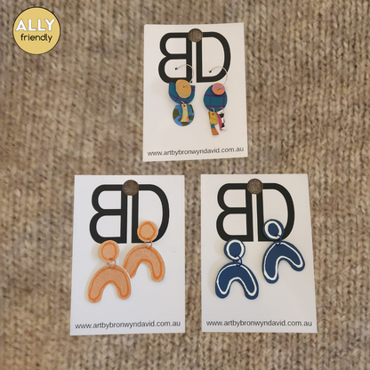 Bronwyn David Leather Earrings