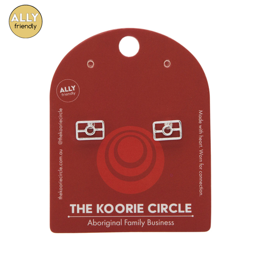 The Koorie Circle Empty Flag Studs