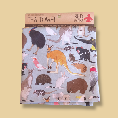 Red Parka Tea Towels