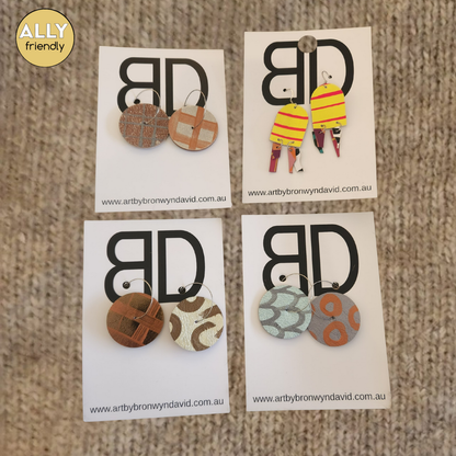 Bronwyn David Leather Earrings