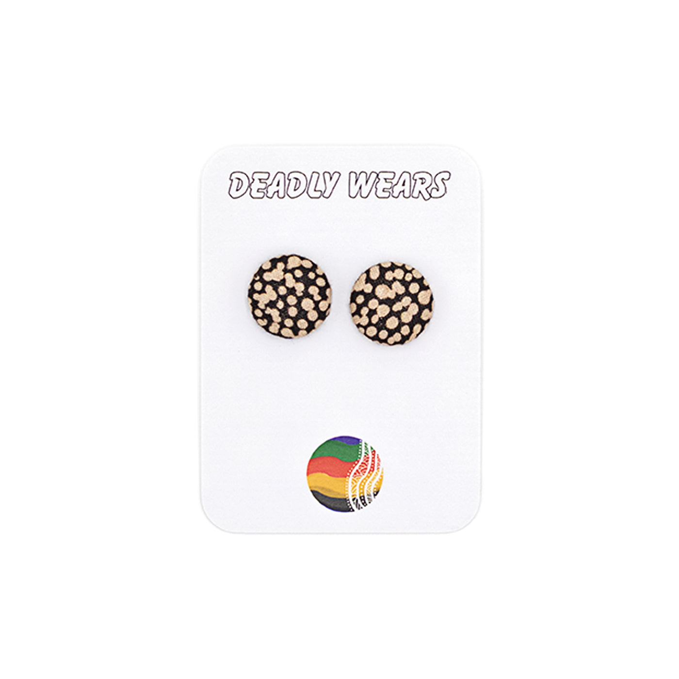 Deadly Wears Dot Fabric earrings