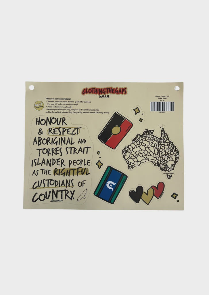 Clothing the Gaps 'Honour Country' 2.0 Sticker Set