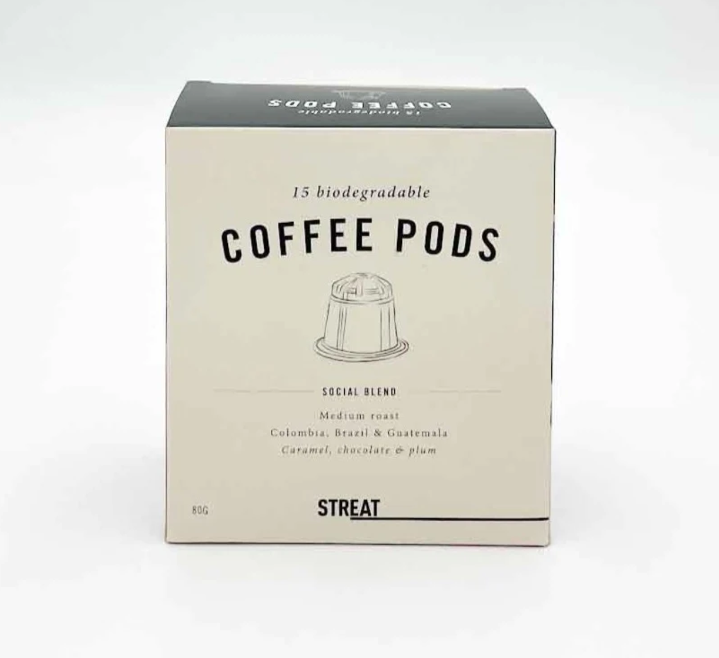 STREAT Social Blend Biodegradable PODS Coffee