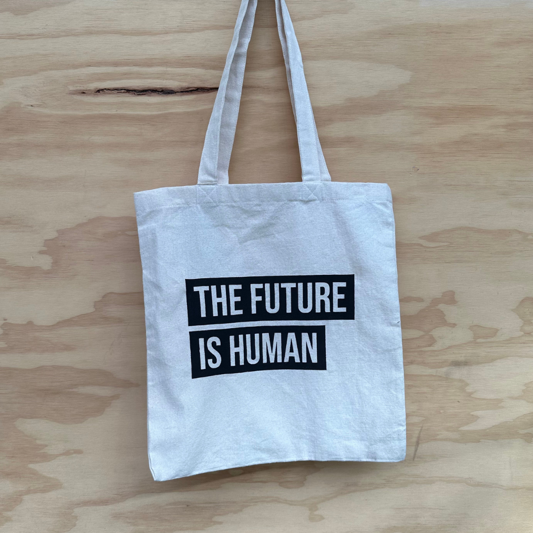 Future is Human Tote Bags